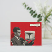 Tornado-Reste Retro-Surreal-Collage Postkarte (Stehend Vorderseite)
