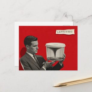 Tornado-Reste Retro-Surreal-Collage Postkarte