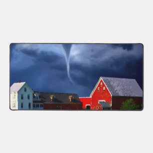 Tornado Rote Scheune Sturm Extremwetter Schreibtischunterlage