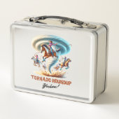 Tornado Roundup Cowgirls - Rodeo, Western, Metall Brotdose (Rückseite)