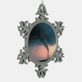 Tornado Schneeflocken Zinn-Ornament (Links)