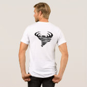 Tornado-Schulmaskottchen Tri-Blend Shirt (Rückseite voll)