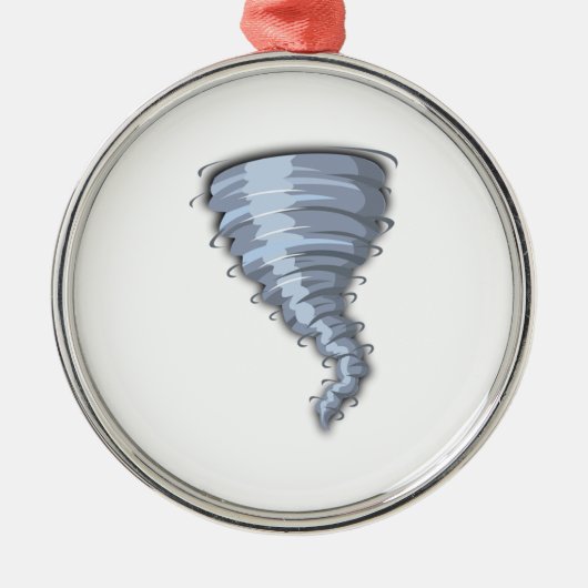 Tornado Silbernes Ornament (Vorne)