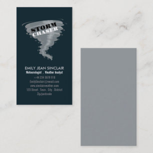 Tornado - Storm Chaser Design, Meteorologe Visitenkarte