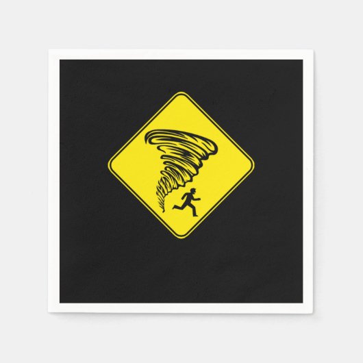 Tornado Storm Chaser Hurricane Weather Rain Gesche Serviette (Vorderseite)