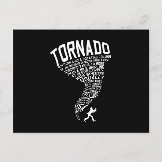 Tornado Storm Chaser Hurricane Wind Weather Gift Postkarte (Vorderseite)