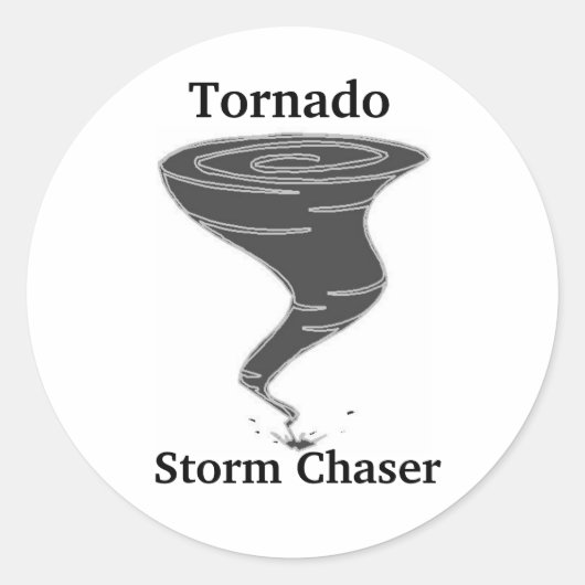 Tornado Storm Chaser - Round Stickers (Vorderseite)