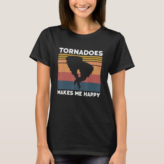 Tornado Storm Hurricane Weather Meteorologist Torn T-Shirt (Vorderseite)