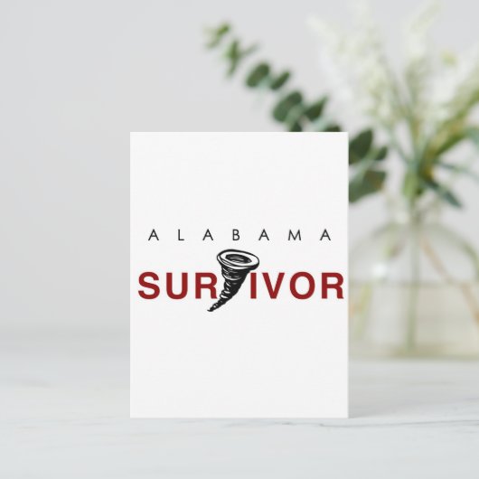 Tornado Survivor Postkarte (Stehend Vorderseite)