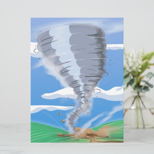 Tornado Twister Einladung (Stehend Vorderseite)