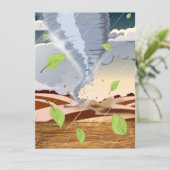 Tornado Twister Einladung (Stehend Vorderseite)