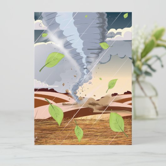 Tornado Twister Einladung (Stehend Vorderseite)