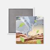 Tornado Twister Magnet (Vorderseite/Rückseite)