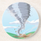 Tornado Twister Sandstein Untersetzer (Vorne)
