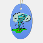 Tornado Twister Storm Chaser Flying Objects Keramik Ornament (Links)