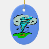 Tornado Twister Storm Chaser Flying Objects Keramik Ornament (Vorne)