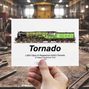 Tornado Vintage-Dampflokomotive Englische Lokomoti Postkarte