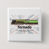 Tornado Vintager Dampfzug Englische Lokomotive Button (Vorderseite)