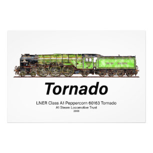 Tornado Vintager Dampfzug Englische Lokomotive Fotodruck