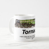 Tornado Vintager Dampfzug Englische Lokomotive Kaffeetasse (Vorderseite Links)