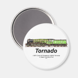 Tornado Vintager Dampfzug Englische Lokomotive Magnet
