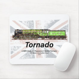 Tornado Vintager Dampfzug Englische Lokomotive Mousepad