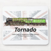 Tornado Vintager Dampfzug Englische Lokomotive Mousepad (Vorne)