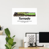 Tornado Vintager Dampfzug Englische Lokomotive Poster (Heimbüro)