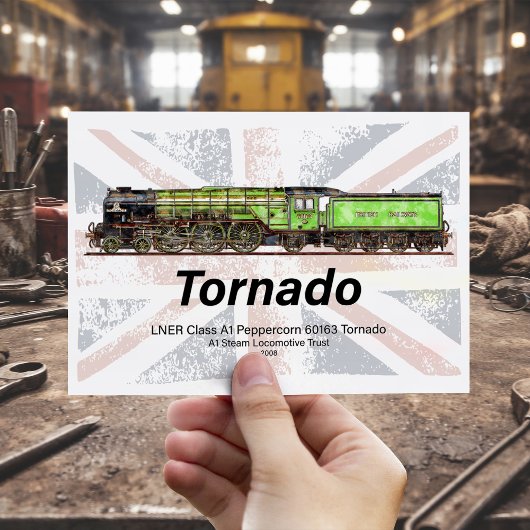 Tornado Vintager Dampfzug Englische Lokomotive Postkarte