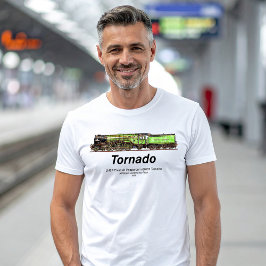 Tornado Vintager Dampfzug Englische Lokomotive T-Shirt