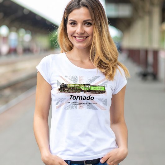 Tornado Vintager Dampfzug Englische Lokomotive T-Shirt