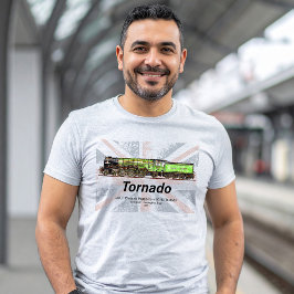 Tornado Vintager Dampfzug Englische Lokomotive T-Shirt