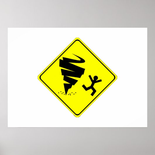Tornado Warning Sign Poster (Vorne)