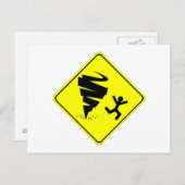 Tornado Warning Sign Postkarte (Vorne/Hinten)