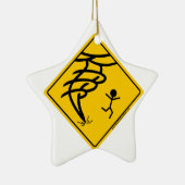 Tornado-Warnzeichen Keramikornament (Rechts)