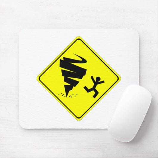 Tornado-Warnzeichen Mousepad (Mit Mouse)