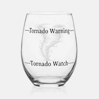 Tornado-Watch/Warning-Wein-Trinkglas Weinglas Ohne Stiel