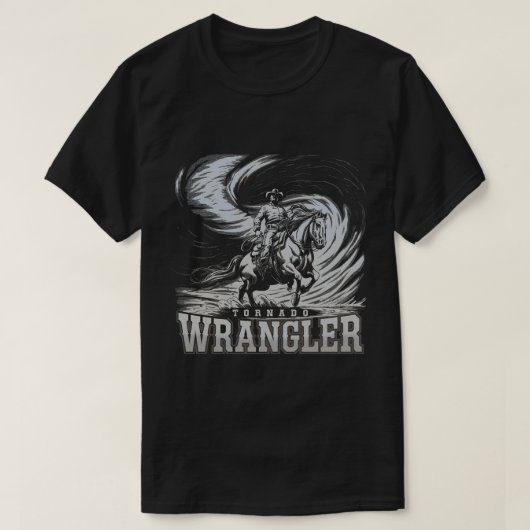 Tornado Wrangler Shirt Cowboy Wrangler T - Shirt (Design vorne)