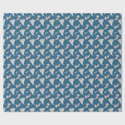 Tornado Wrapping Paper in Blue Geschenkpapier (Flach)