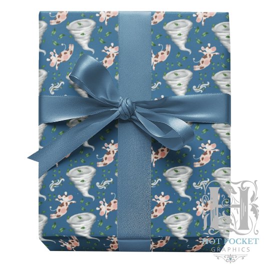 Tornado Wrapping Paper in Blue Geschenkpapier