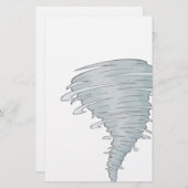 Tornado-Zeichnen Briefpapier (Vorne/Hinten)