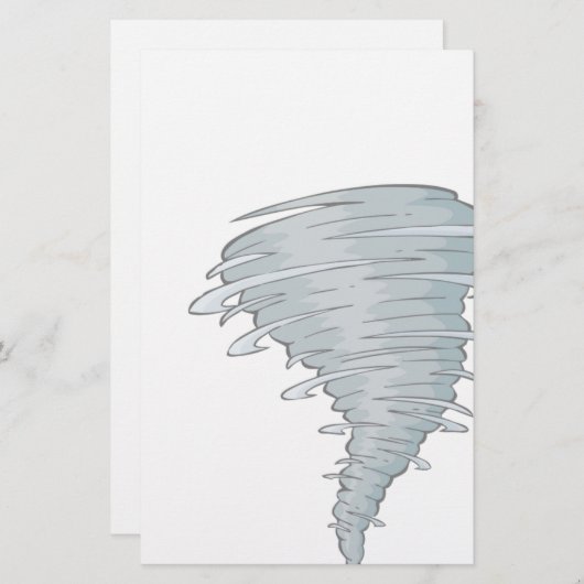 Tornado-Zeichnen Briefpapier (Vorne/Hinten)