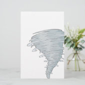 Tornado-Zeichnen Briefpapier (Stehend Vorderseite)