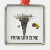 TORNADO-ZEIT SILBERNES ORNAMENT (Vorne)
