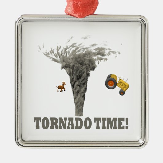 TORNADO-ZEIT SILBERNES ORNAMENT (Vorne)