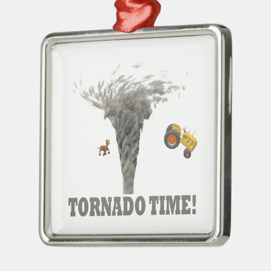 TORNADO-ZEIT SILBERNES ORNAMENT (Links)