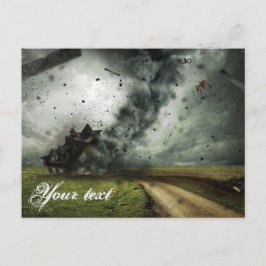 Tornado zerstört die Meteorologie von Hausstürmen Postkarte