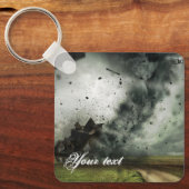 Tornado zerstört die Meteorologie von Hausstürmen Schlüsselanhänger (Vorderseite)