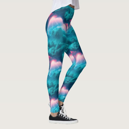 Tornadoes Storm Clouds Blitz Leggings (Rechts)