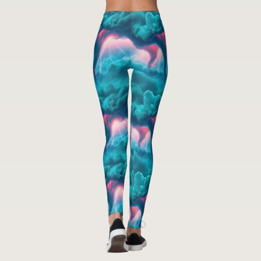 Tornadoes Storm Clouds Blitz Leggings (Rückseite)